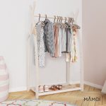 MAMOI® Kleiderstange Baby Kinderzimmer | Kinderkleiderstange 53x95x32cm | Kinder Kleiderständer Baby | Garderobenständer | Baby Garderobe | Kindergarderobe | 100% ECO | Made in EU