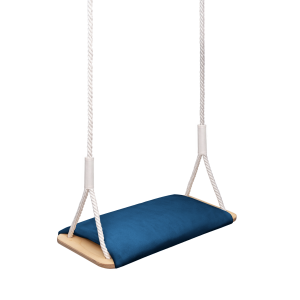 MAMOI® Altalena in legno con cuscino in velluto