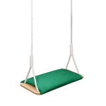 MAMOI® Balançoire en bois avec coussin en velours