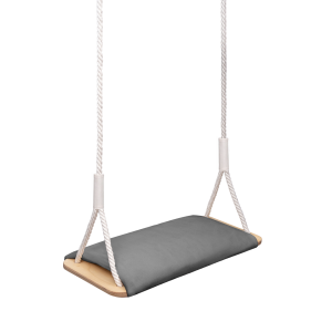 MAMOI® Altalena in legno con cuscino in velluto