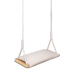 MAMOI® Altalena in legno con cuscino in velluto